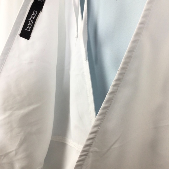 BooHoo White Puff Sleeve Dress - Picture 4 of 5